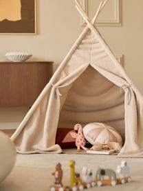 Tenda teepee per bambini in teddy Tudeloo, Teddy beige, Larg. 130 x Alt. 120 cm