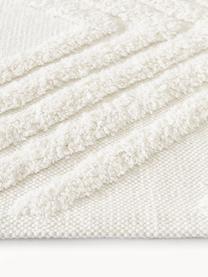Tapis en coton tissé à la main Ziggy, 100 % coton, Blanc crème, larg. 80 x long. 150 cm (taille XS)