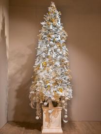 Decoratieve kerstboom Pencil H 180 cm besneeuwd , Voet: metaal, Groen, wit, Ø 50 x H 180 cm