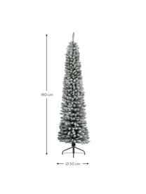 Albero di Natale artificiale Pencil, alt.180 cm, Verde, bianco, Ø 50 x Alt. 180 cm