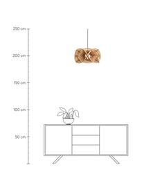 Design Pendelleuchte Metis aus Rattan, Lampenschirm: Rattan, Beige, Schwarz, Ø 50 x H 30 cm