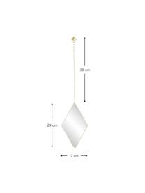 Set de espejos de pared de metal Dima, 3 uds., Espejo: cristal, Dorado, An 18 x Al 67 cm