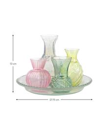 Glasvasen-Set Poesie, 5-tlg., Glas, Mehrfarbig, Set mit verschiedenen Grössen