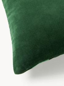 Housse de coussin 50x50 patchwork en velours Bastien, Tons vert foncé, larg. 50 x long. 50 cm