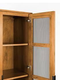 Dressoir Hardy van hout en metaal, Frame: MDF met eikenhoutfineer, , Poten: gecoat metaal, Eikenhoutkleurig, zwart, 80 x 180 cm