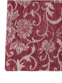 Alfombra de cheinilla de diseño Multi, Parte superior: 85% chenilla (algodón), 1, Reverso: mezcla de algodón, recubi, Rojo, beige, negro, An 140 x L 200 cm (Tamaño S)