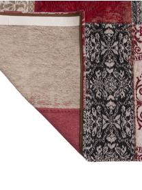 Tappeto con disegno patchwork Multi, Retro: Miscela di cotone, rivest, Rosso, beige, nero, Larg. 140 x Lung. 200 cm (taglia S)