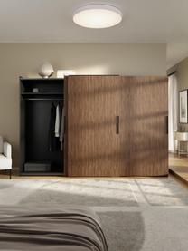 Armoire modulaire à portes coulissantes Simone, larg. 300 cm, plusieurs variantes, Aspect bois de noyer, noir, Basic Interior, larg. 300 x haut. 200 cm