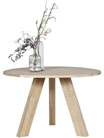 Table ronde bois massif Rhonda, Ø 129 cm, Bois de chêne, massif, Bois de chêne, Ø 129 x haut. 75 cm