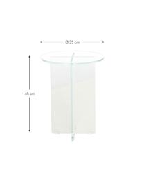 Kulatý odkládací stolek se skleněnou deskou Iris, Transparentní, Ø 35 cm, V 45 cm