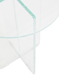 Kulatý odkládací stolek se skleněnou deskou Iris, Transparentní, Ø 35 cm, V 45 cm