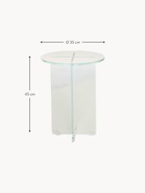 Table d'appoint ronde avec plateau en verre Iris, Transparent, Ø 35 x haut. 45 cm