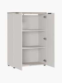 Armoire de bureau Ancona, Beige clair, bois effet noyer, larg. 81 x haut. 120 cm