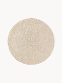 Tapis rond en laine tufté main Eleni, 100 % laine, certifiée RWS

Les tapis en laine peuvent perdre des fibres lors des premières semaines et des peluches peuvent se former, ce phénomène est naturel et diminue à mesure de votre usage et du temps, Beige clair, Ø 120 cm (taille S)