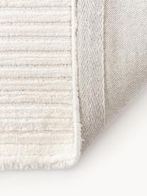 Ręcznie tkany dywan z długim włosiem z wypukłą strukturą Wes, 100% poliester z certyfikatem GRS, Kremowobiały, S 80 x D 150 cm (Rozmiar XS)