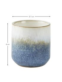 Candela profumata Sea Salt (cocco & sale marino), Contenitore: ceramica, Blu, beige, bianco, Ø 7 x Alt. 8 cm