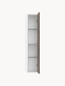 Hoge badkamerkast Ago, B 25 cm, Essenhoutlook, wit, B 25 x H 130 cm