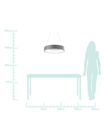 Lampa wisząca LED Rando, Srebrnoszary, Ø 60 x W 120 cm