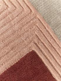 Wollen vloerkleed Milla met franjes, Bovenzijde: 80% wol (RWS-gecertificee, Onderzijde: 100% katoen Bij wollen vl, Meerkleurig, B 160 x L 230 cm (maat M)