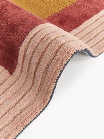 Wollen vloerkleed Milla met franjes, Bovenzijde: 80% wol (RWS-gecertificee, Onderzijde: 100% katoen Bij wollen vl, Meerkleurig, B 160 x L 230 cm (maat M)