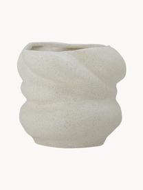 Cache-pot de forme organique Orana, Grès cérame, Blanc cassé, Ø 20 x haut. 18 cm