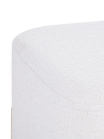 Banquette en tissu bouclé blanc Harper, Blanc, couleur dorée, larg. 90 x haut. 44 cm