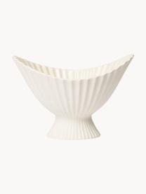 Coupe décorative en grès Fountain, larg. 19 cm, Grès cérame, Blanc cassé, larg. 19 x haut. 13 cm