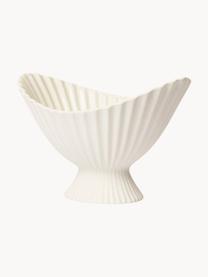 Deko-Schale Fountain aus Steinzeug, B 19 cm, Steinzeug, Off White, B 19 x H 13 cm