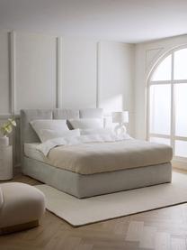 Kontinentálna posteľ Oberon, Svetlosivá, 140 x 200 cm, tvrdosť H2