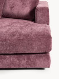 Narożna sofa modułowa Tribeca, Tapicerka: 100% poliester Dzięki tka, Stelaż: drewno bukowe, drewno sos, Nogi: drewno sosnowe Ten produk, Ciemnofioletowa tkanina, S 356 x G 192 cm, lewostronna