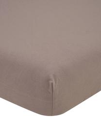 Drap-housse flanelle taupe Erica, Beige