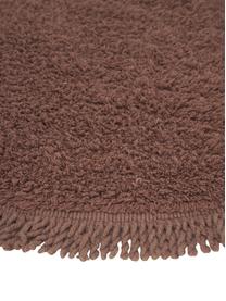 Tapis de bain rond coton brun Loose, 100 % coton, Brun, Ø 70 cm