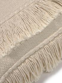 Poszewka na poduszkę w stylu boho z frędzlami Edelma, 100% bawełna, Beżowy, S 45 x D 45 cm