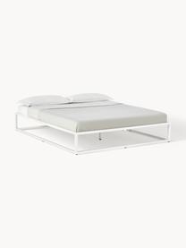 Cama de metal Neptun, Metal con pintura en polvo, Blanco, Cama 180/200 cm (260 x 220 cm)