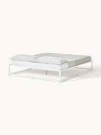 Cama de metal Neptun, Metal con pintura en polvo, Blanco, Cama 180/200 cm (260 x 220 cm)