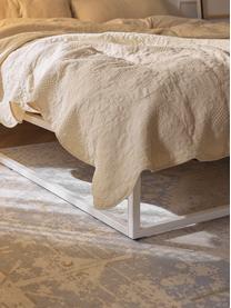 Kovová postel Neptun, Kov s práškovým nástřikem, Bílá, Š 140 cm, D 200 cm