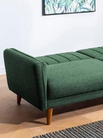 Sofa rozkładana Aqua (3-osobowa), Tapicerka: len, Stelaż: drewno rogowe, metal, Nogi: drewno naturalne, Zielony, S 202 x G 85 cm