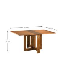 Ručne vyrábaný rozkladací jedálenský stôl Star, Hnedá