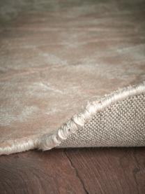 Tapis beige en viscose tufté main Flower, 100 % viscose, Beige, Ø 120 cm (taille S)