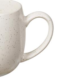 Tazza tè fatta a mano Nordic Vanilla 2 pz, Gres, Bianco crema maculato, Ø 9 x Alt. 10 cm, 450 ml