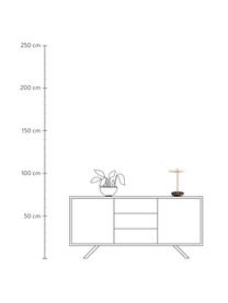 Lámpara de mesa LED pequeña regulable Asteria, Pantalla: aluminio recubierto, Cable: plástico, Beige, Ø 20 x Al 31 cm