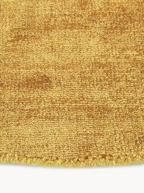 Okrągły ręcznie tkany dywan z wiskozy Jane, Słoneczny żółty, Ø 115 cm (Rozmiar S)