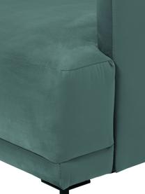 Samt-Sessel Fluente, Bezug: Samt (Hochwertiger Polyes, Gestell: Massives Kiefernholz, FSC, Beine: Metall, pulverbeschichtet, Samt Petrol, B 74 x T 85 cm