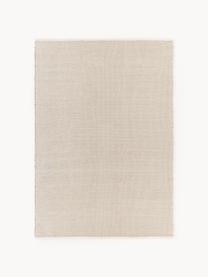 Handgewebter Wollteppich Amaro, Flor: 67 % Wolle, 33 % Baumwoll, Hellbeige, B 80 x L 150 cm (Grösse XS)