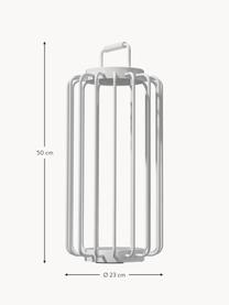 Mobiele outdoor LED tafellamp Bangkok, dimbaar, Lamp: gecoat aluminium, Wit, Ø 23 x H 50 cm