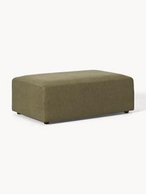 Pouf XL Melva, larg 116 x prof. 72 cm, Tissu vert olive, larg. 116 x prof. 72 cm