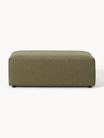 Pouf XL Melva, larg 116 x prof. 72 cm, Tissu vert olive, larg. 116 x prof. 72 cm