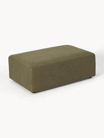 Pouf XL Melva, larg 116 x prof. 72 cm, Tissu vert olive, larg. 116 x prof. 72 cm