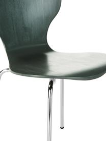 Esszimmerstühle Marcus, 4 Stück, Sitzfläche: Mitteldichte Holzfaserpla, Gestell: Stahl, verchromt, Grau, B 49 x T 53 cm
