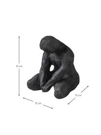 Figura decorativa Sall, Piedra, Negro, An 12 x Al 15 cm